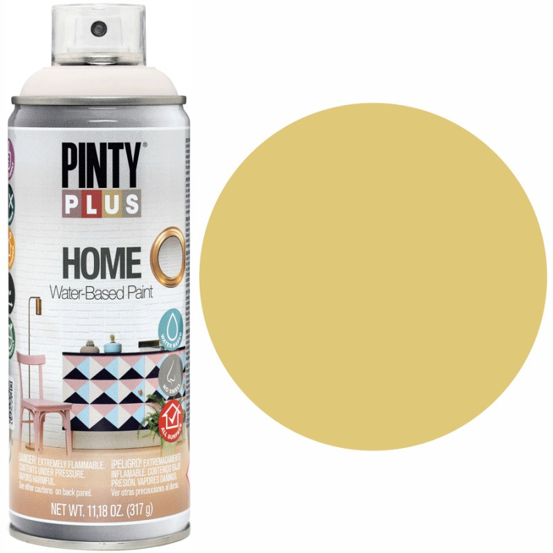 Фарба аерозоль на водній основі HOME латунь 400 мл PINTYPLUS, 200439, фото 1