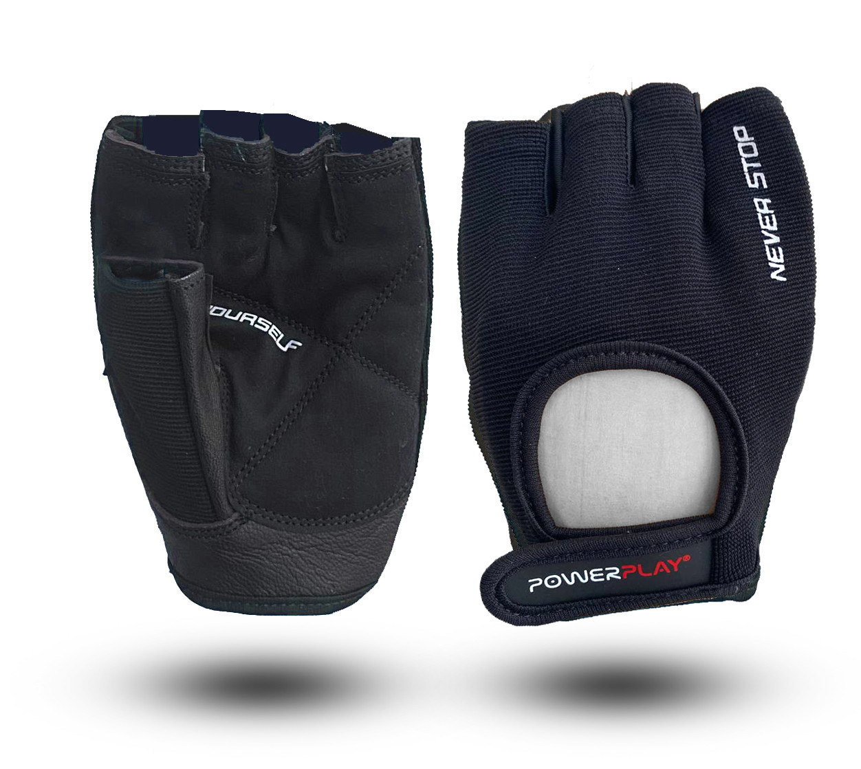 Рукавички для фітнесу PowerPlay 9077 Never Stop чорно-червоні XL