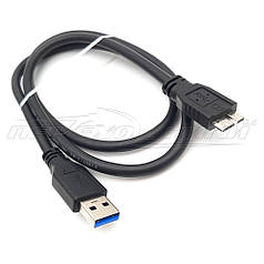 Кабель USB 3.0 AM to micro BM, 0.8 м, чорний