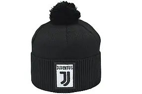 Шапка з помпоном Flexfit FC Juventus 53-57 см чорна (F-0918-525)