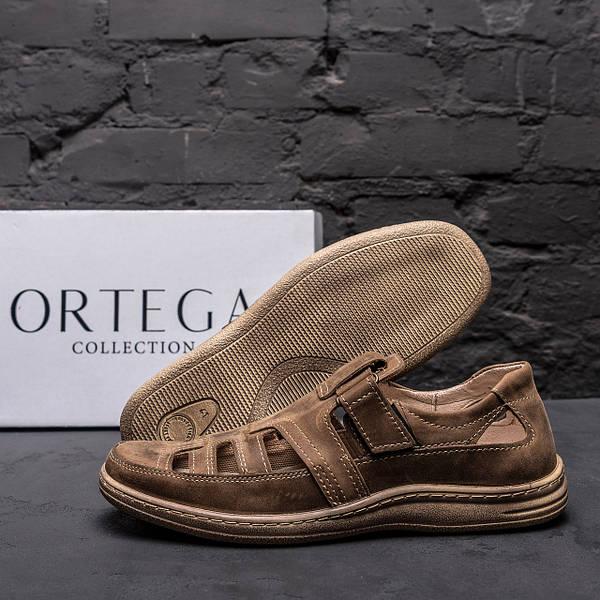 Чоловічі шкіряні літні туфлі Comfort olive, фото 1
