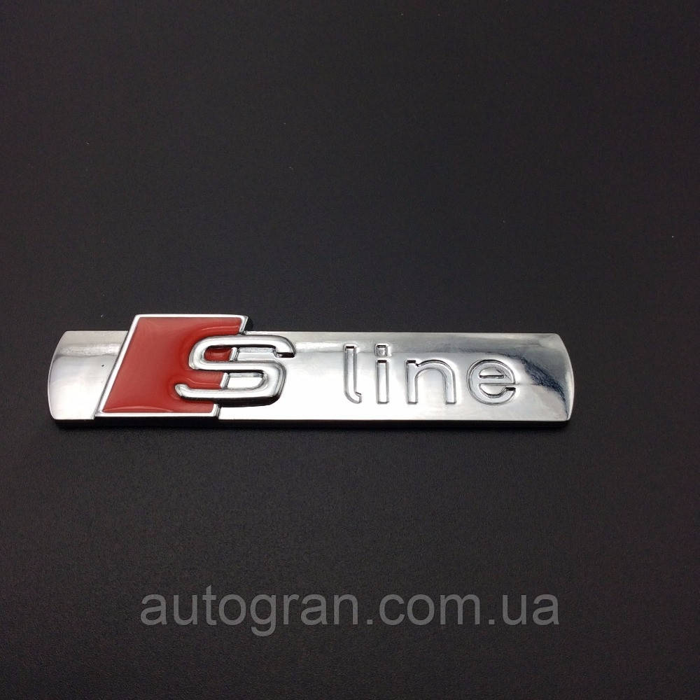 Емблема кузова Audi S-line Sline хром