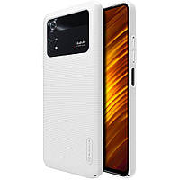 Пластиковый чехол NILLKIN Frosted Shield для Xiaomi Poco M4 Pro 4G - White