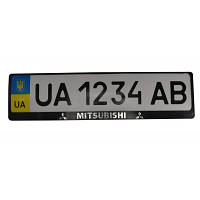 Рамка номерного знака CARLIFE пластик з об'ємними літерами Mitsubishi (2шт) (24-012) - Топ Продаж!