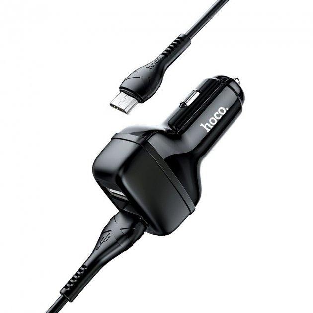 Автомобільний Зарядний Пристрій Hoco Z36 Micro 2USB (Чорний)
