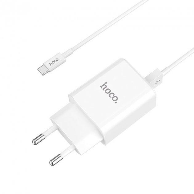Мережевий Зарядний Пристрій Hoco C62A Victoria Type-C 2USB 2.1A (Білий)