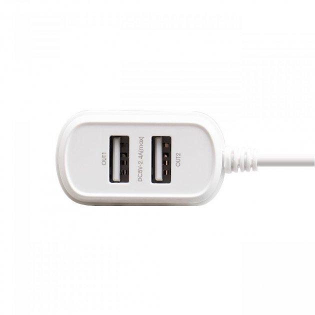 Мережевий Зарядний Пристрій Remax RP-U22 2USB 2.4A Lightning (Білий)