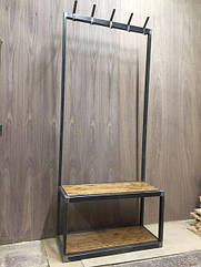 Вішалка Loft Classic в стилі Лофт 1800х900х450 "Джанго", Вішалка з металу 180 см, Вішалка в стилі лофт