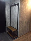 Вішалка Loft Classic в стилі Лофт 1800х900х450 "Джанго", Вішалка з металу 180 см, Вішалка в стилі лофт, фото 2