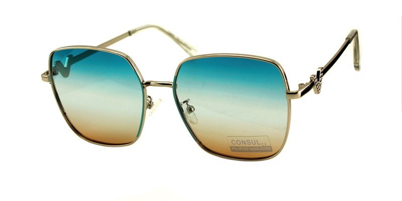 Брендові окуляри жіночі Consul Polaroid сонячні градієнтні стильні модні поляризаційні сонцезахисні окуляри