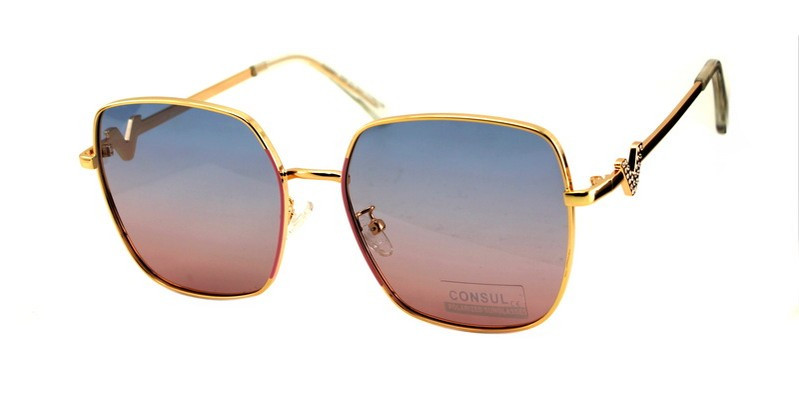 Брендові окуляри жіночі Consul Polaroid сонячні оригінальні стильні модні поляризаційні сонцезахисні окуляри