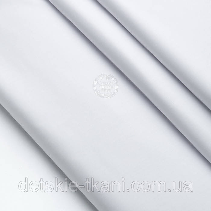 Сатин однотонний шириною 160 см білого кольору (з блакитним відтінком) №2169с, фото 1