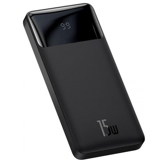Повербанк power bank портативна зарядка Baseus Bipow PPDML-I01 10000 mAh 15W Black, фото 1