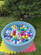 Сухий басейн з кульками в комплекті 200 шт бірюзового кольору 100 х 40 см трикотаж
