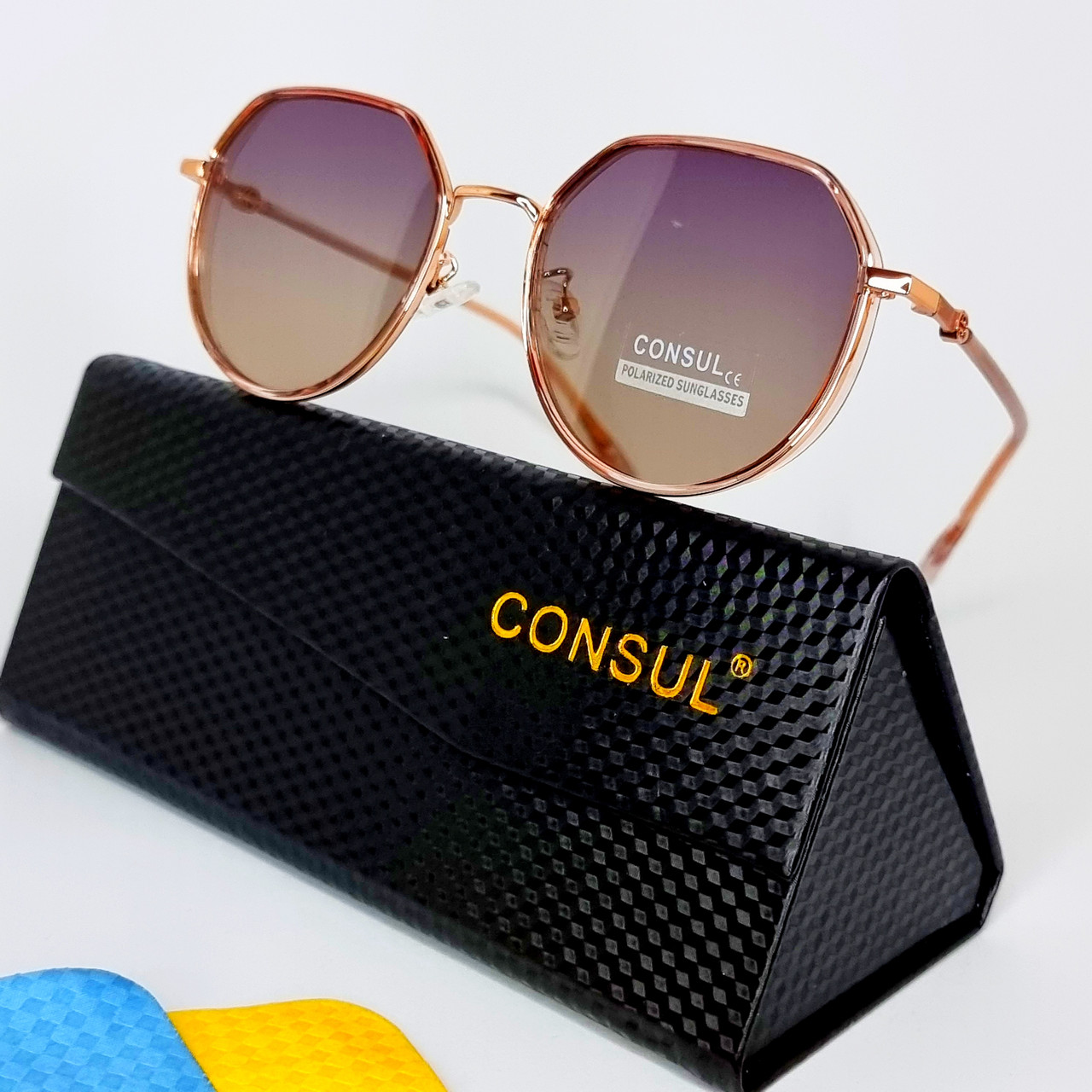 Окуляри від сонця жіночі Consul Polaroid сонячні стильні фірмові модні поляризаційні сонцезахисні окуляри
