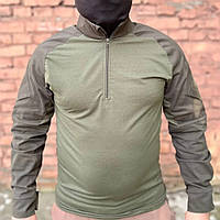 Мужская тактическая рубашка Убакс для военных ЗСУ Хаки, размер М / Боевая летняя рубашка
