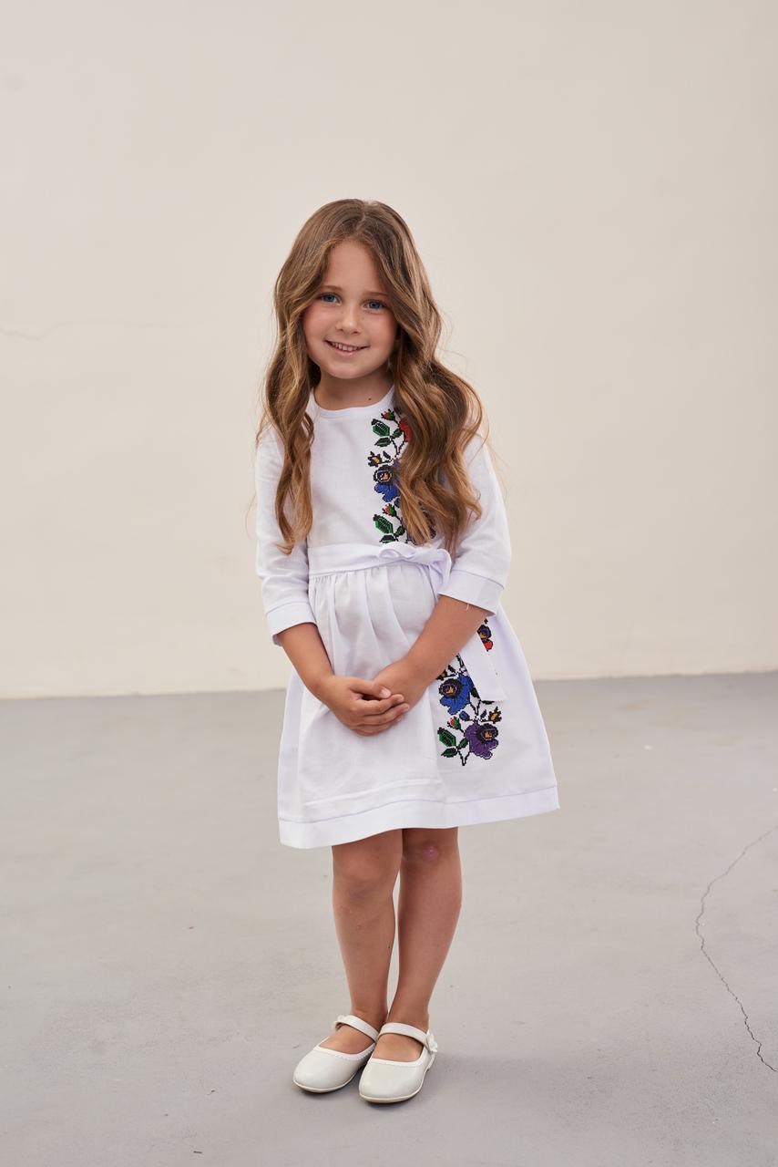 Вышитое платье для девочки MEREZHKA "Мальва" - фото 1 - id-p647724472