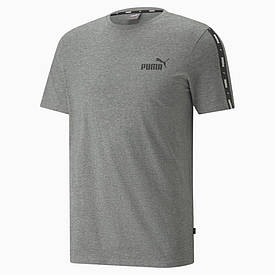 Футболка чоловіча puma Essenttials+ tape mens tee сіра