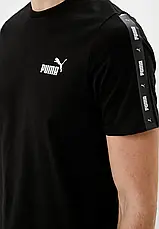 Футболка чоловіча puma Essenttials+ tape mens tee сіра, фото 3