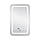 Дзеркало Qtap Mideya (DC-F911) 500х800 з LED-підсвічуванням Touch, з антизапотіванням, з годинником, димером,, фото 5