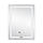 Дзеркало Qtap Mideya (DC-F937) 600х800 з LED-підсвічуванням Touch, з антизапотіванням, з годинником, димером,, фото 5