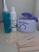 Набір для депіляції віском Italwax (віскоплав, віск, шпателі, засоби для депіляції Elit Lab)