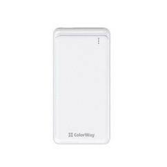 Універсальна мобільна батарея ColorWay Slim PD 10000 mAh White (CW-PB100LPG3WT-PD)