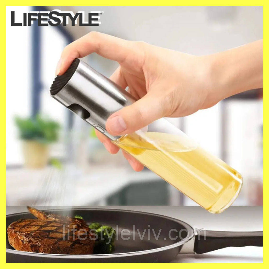 Скляний розпилювач для олії OIL BOTTLE 100 мл/ Пляшка для олії / Спрей для соусів та олії, фото 1