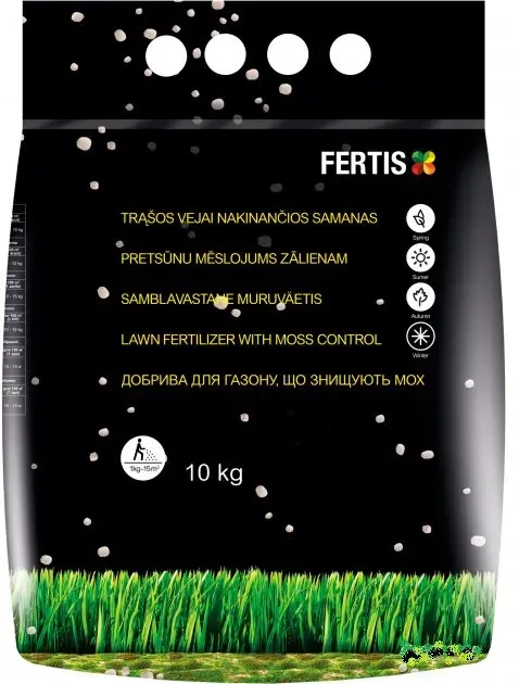 Удобрение Fertis НПК 15-0-0+Fe для газона против мха 10 кг: продажа ...