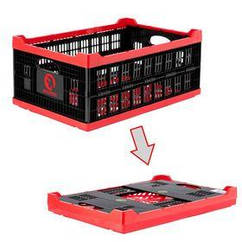 Ящик складаний, пластиковий, завантаження 30 кг, 47 л, 600*400*260 мм, матеріал 100% первинний харчовий ПЕ INTERTOOL