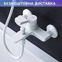 Смеситель для ванны и душа белый AM.PM X-Joy S F85B10033