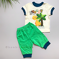 Пижама детская для мальчика с коротким рукавом ТМ Бемби ПЖ43 р.80