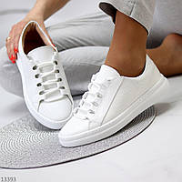 Белые Женские кроссовки демисезонные, кеды кожаные, купить в Украине недорого, размер
