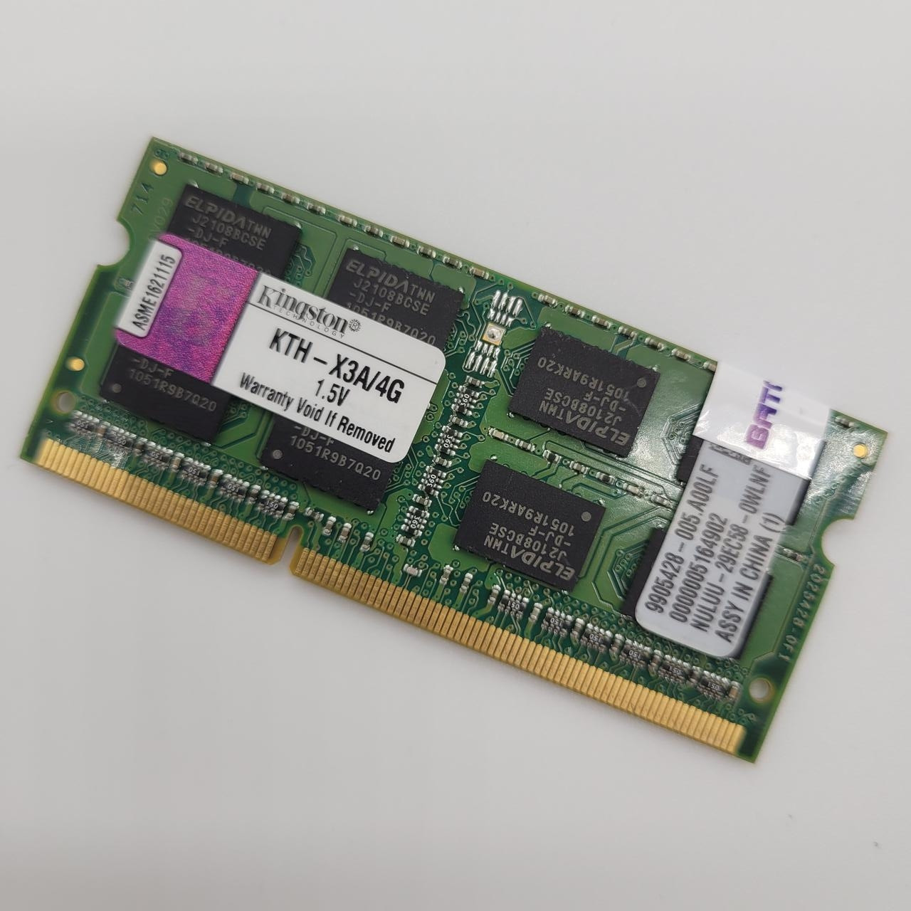 Оперативна пам'ять для ноутбука Kingston SODIMM DDR3 4Gb 1066MHz 8500s CL7 (KTH-X3A/4G) Б/У
