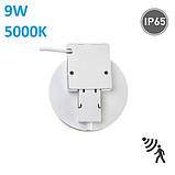 Світлодіодний LED світильник з датчиком руху, 9W, 5000K, IP65, накладний, круглий, фото 6