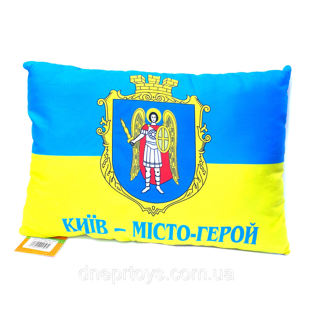 Подушка м`яка з принтом "Київ- місто-герой" 40*26 см, Копиця