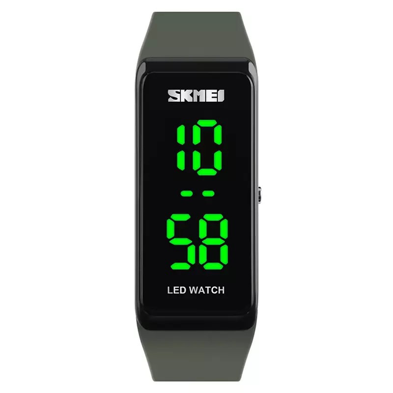 Skmei 1265 зелений наручний годинник у вигляді браслета