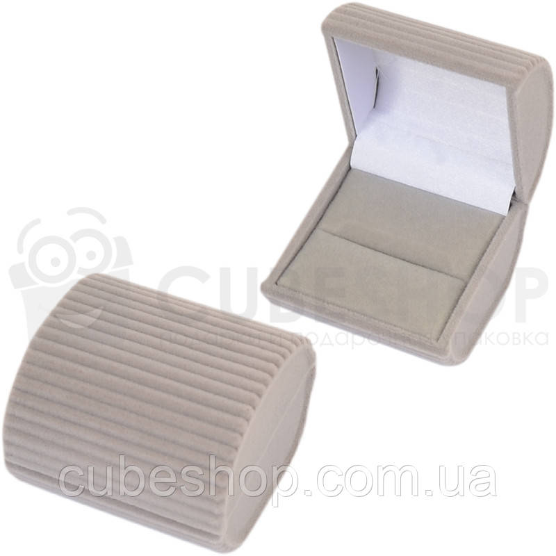 Футляр для кільця або сережок "Класика №4" сірий