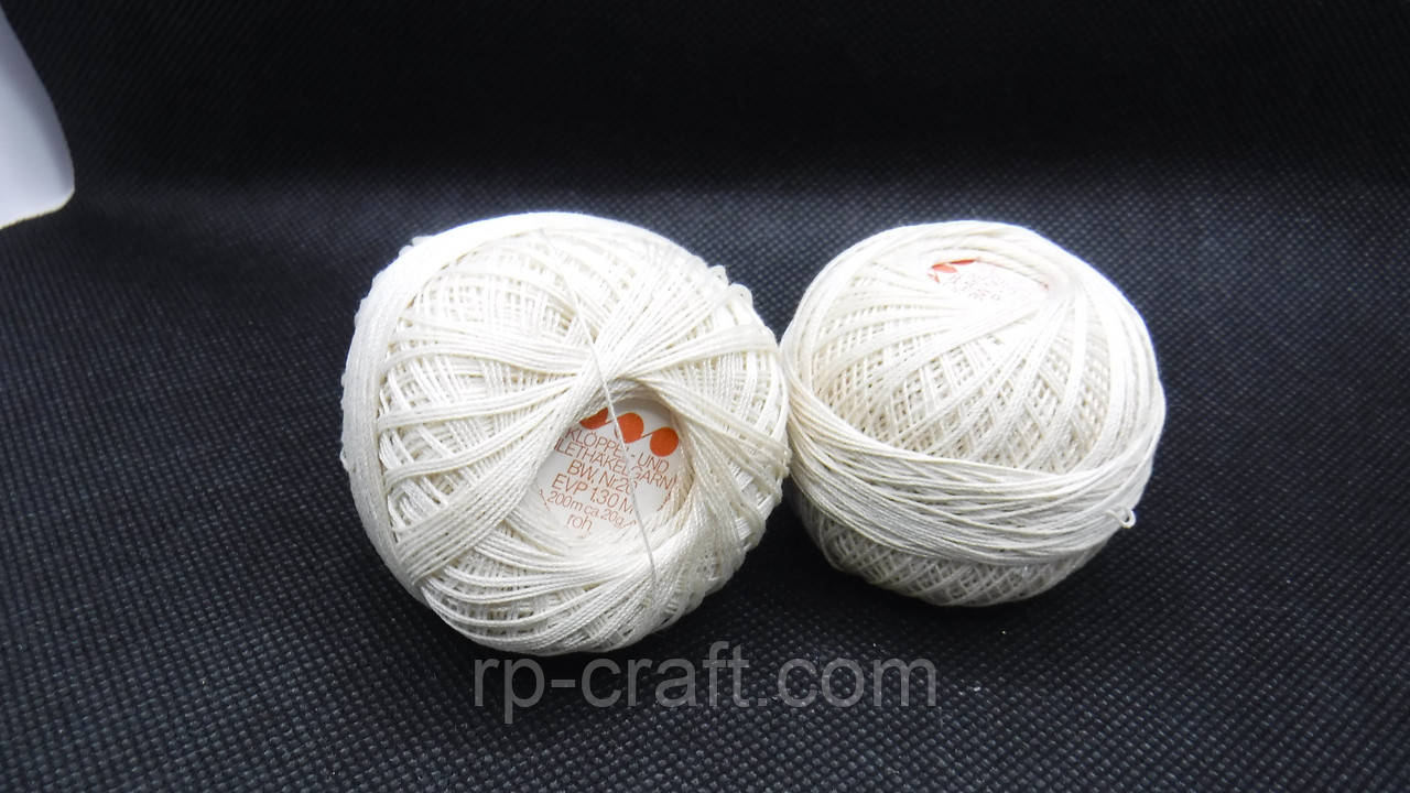 3.Пряжа бавовна, 20 грам, №20, єкрю, фото 1