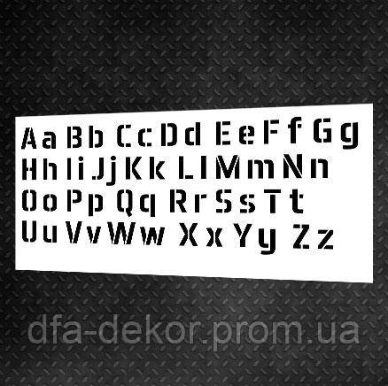 Трафарет DFA Алфавит английский для шпаклевки и краски 0,3-1мм (X00018 ...
