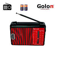 Радиоприемник Golon RX A08 Красный, радио на батарейках, FM-AM приемник | fm радіоприймач (TI)