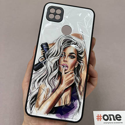 Чохол для Xiaomi Redmi 9C Ladies з 3д ефектом з принтом дівчини чохол на телефон сяомі редмі 9с фіолетовий, фото 1