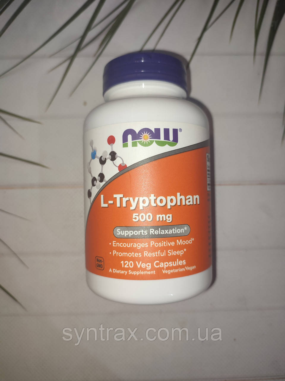 Now Foods L-Tryptophan 120 veg caps 500mg, триптофан Нау