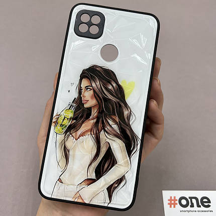 Чохол для Xiaomi Redmi 9C Ladies з 3д ефектом з принтом дівчини чохол на телефон сяомі редмі 9с жовтий, фото 1