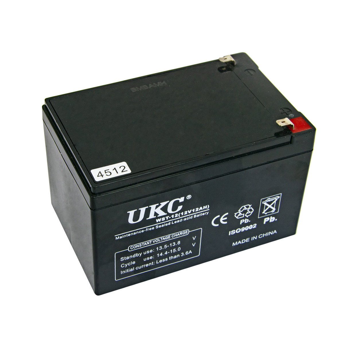 Свинцовый аккумулятор для бесперебойника Battary UKC WST-12 12V 3.6A 12Ah свинцово-кислотный аккумулятор (GK) - фото 2 - id-p1551729262