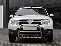 Кенгурятник без напису QT006 (нерж.) Renault Duster (2008-2017)