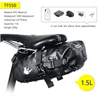 Велосипедна водонепроникна сумка під сідло Rhinowalk TF550 1.5 L