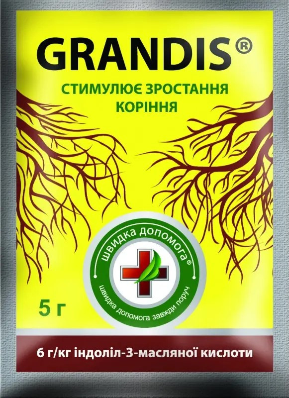 Укорінювач (Корневін) Grandis 5 г для саджанців, насіння і розсади, фото 1