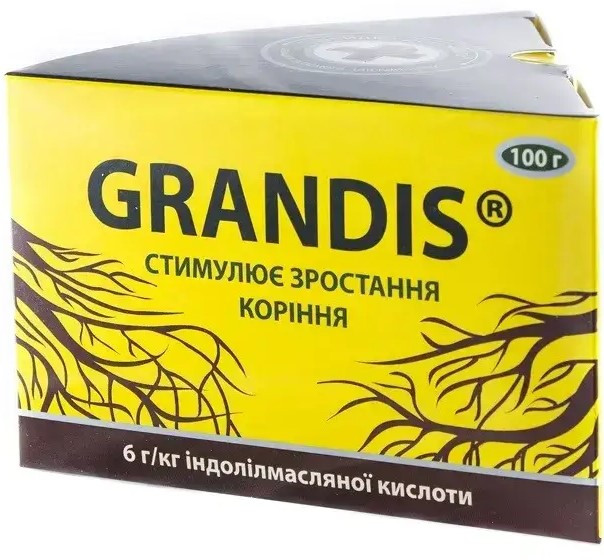 Укорінювач (корневін) Grandis 100г для саджанців, насіння і розсади