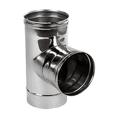 Трійник 87° для димоходу ø100 мм 0,5 мм Версія-Люкс (10170)